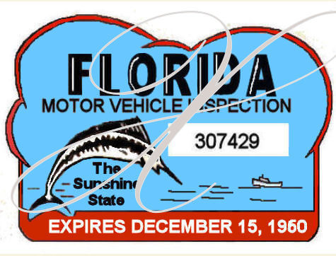 (image for) 1960 Florida Safety Check Inspection sticker